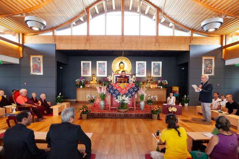 Son Éminence Trungram Gyatrul Rinpoché à Dhagpo Kagyu Ling