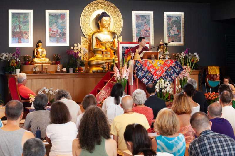 Son Éminence Trungram Gyatrul Rinpoché à Dhagpo Kagyu Ling