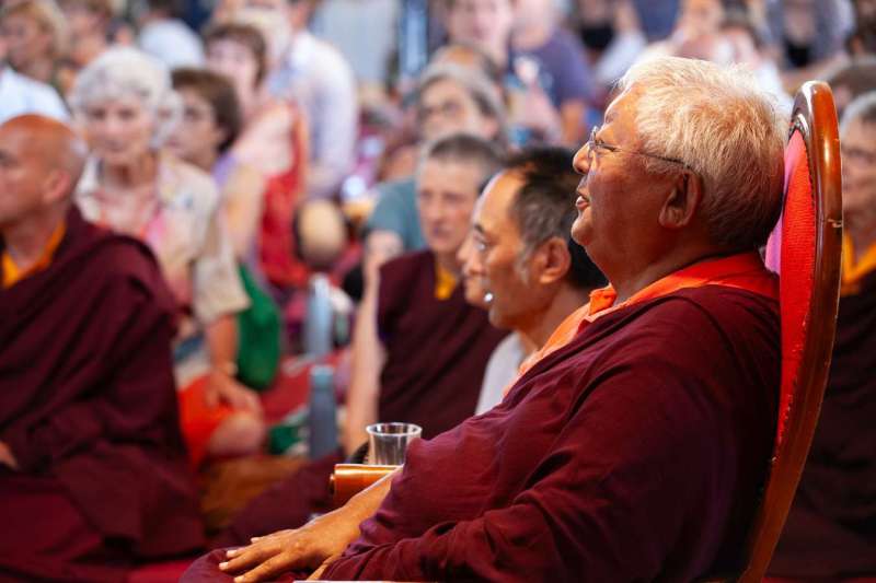 Son Éminence Trungram Gyatrul Rinpoché à Dhagpo Kagyu Ling