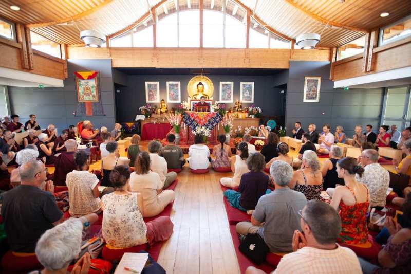 Son Éminence Trungram Gyatrul Rinpoché à Dhagpo Kagyu Ling