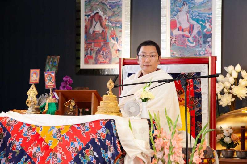 Son Éminence Trungram Gyatrul Rinpoché à Dhagpo Kagyu Ling