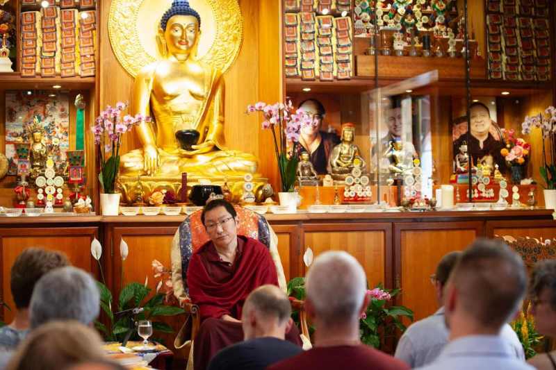 Son Éminence Trungram Gyatrul Rinpoché à Dhagpo Kagyu Ling