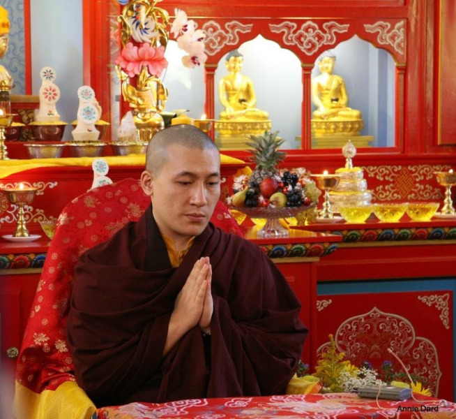Karmapa reçoit de Pewar Rinpoché la transmission du Trésor des instructions précieuses