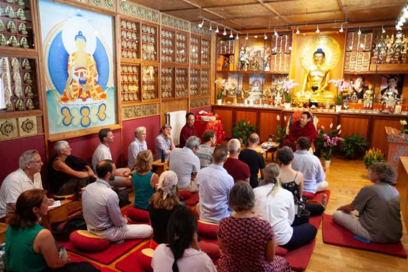 Son Éminence Trungram Gyatrul Rinpoché à Dhagpo Kagyu Ling