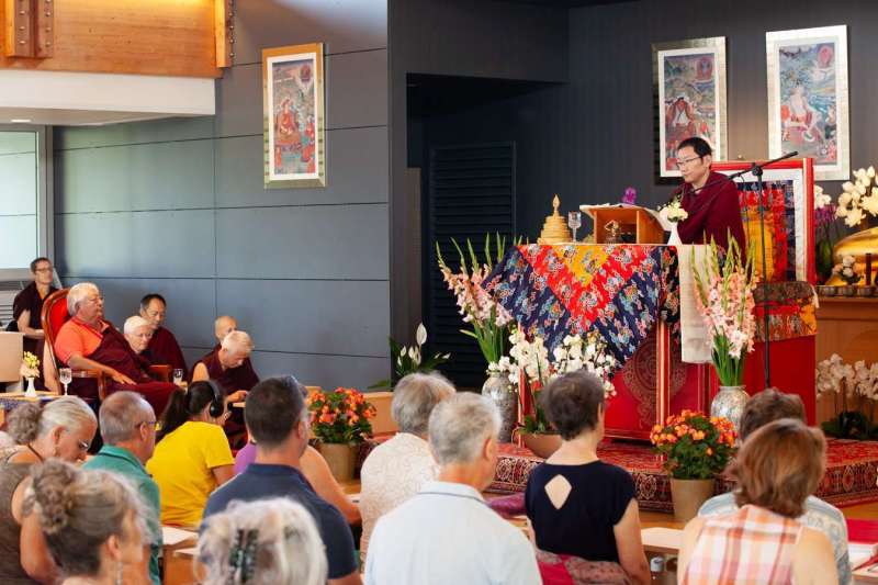 Son Éminence Trungram Gyatrul Rinpoché à Dhagpo Kagyu Ling