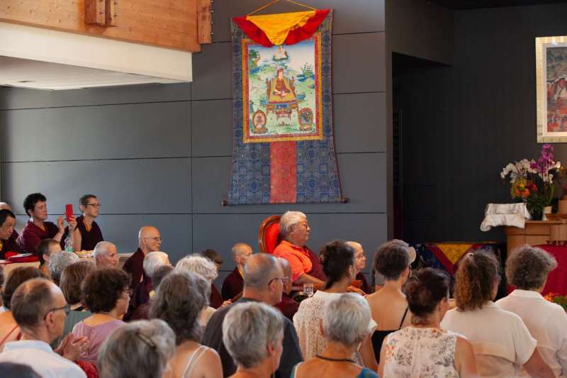 Son Éminence Trungram Gyatrul Rinpoché à Dhagpo Kagyu Ling