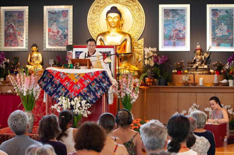 Son Éminence Trungram Gyatrul Rinpoché à Dhagpo Kagyu Ling