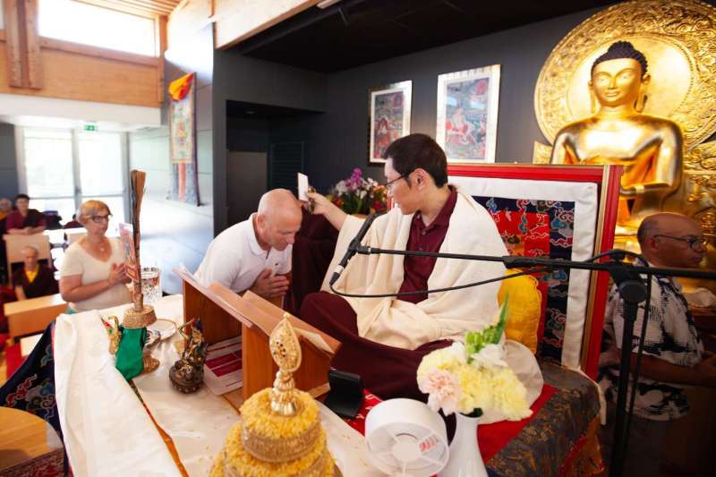 Son Éminence Trungram Gyatrul Rinpoché à Dhagpo Kagyu Ling