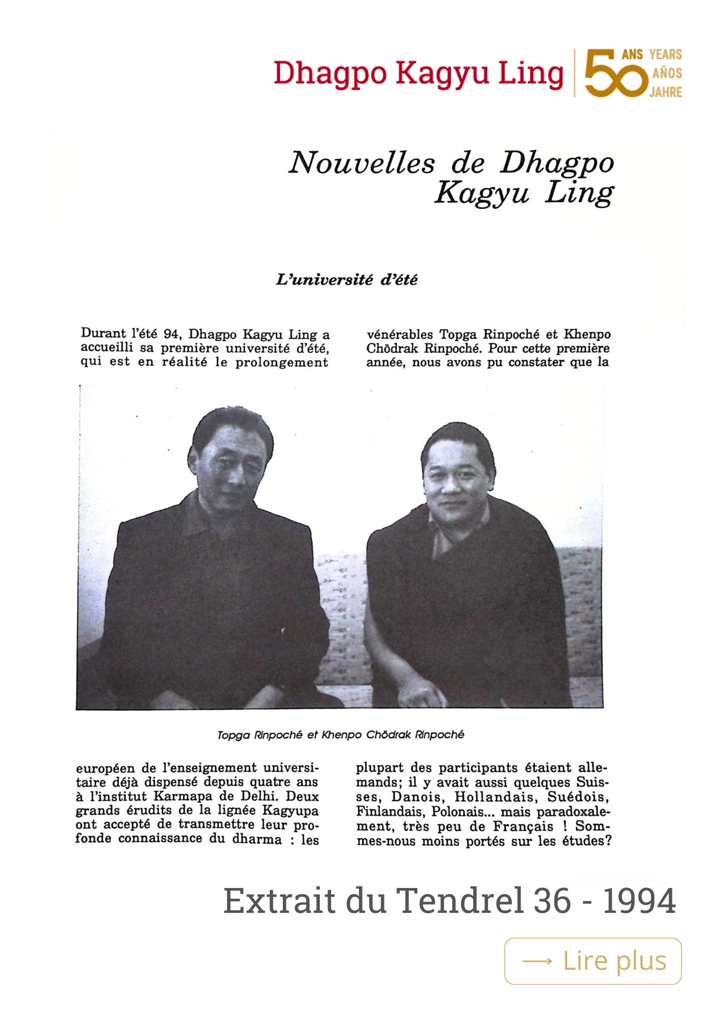 Tendrel 36_1994 Avril 1990 : Künzik Shamarpa enseigne le Dawé Özer, traité sur la méditation du Mahamudra