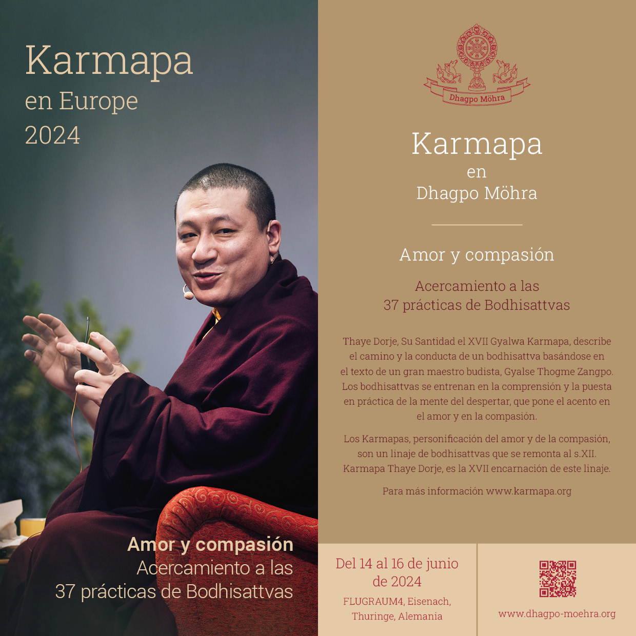 Karmapa en Dhagpo Mohra 2024