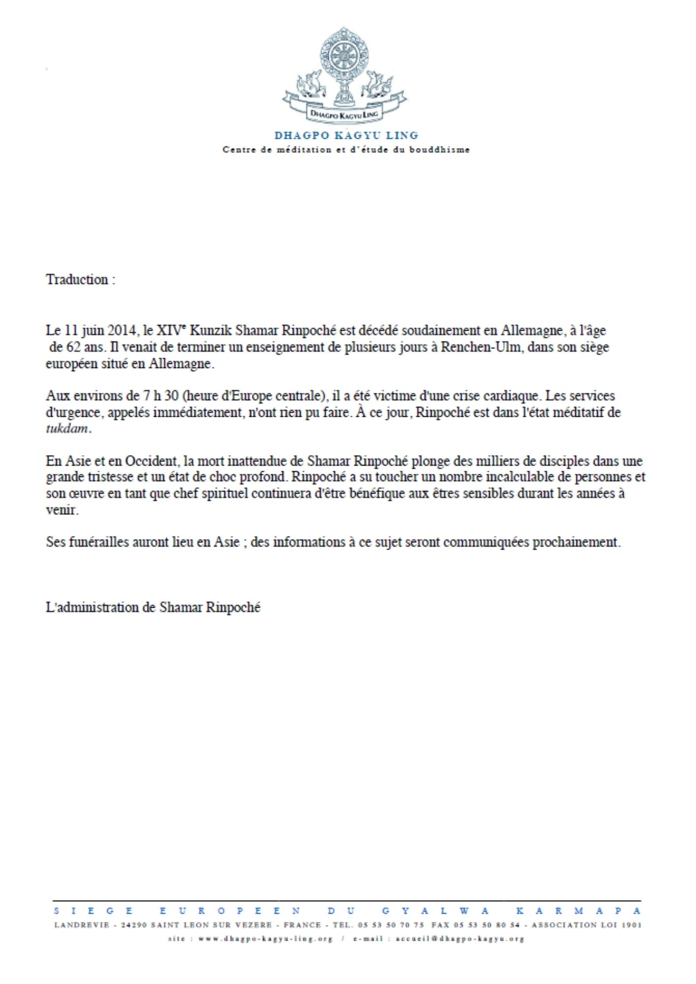 DKL_Annonce_parinirvana_SR Premiere sortie de retraite 1987