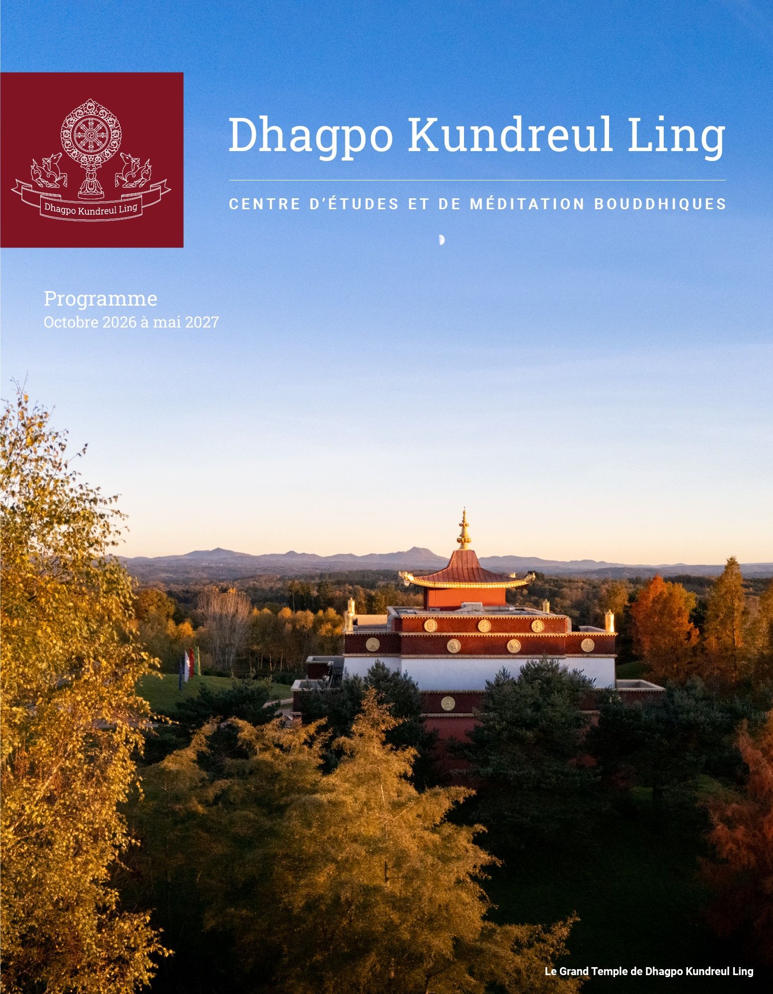 Nouveau programme de Dhagpo - Octobre 2023 à mai 2024